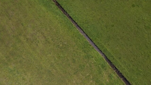 drainage canal in the wetland at the irrsee