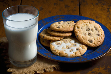 Milk and cookies delicious treat