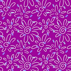 Floral seamless flower pattern for fabrics and textiles and packaging and gifts and cards and linens and kids