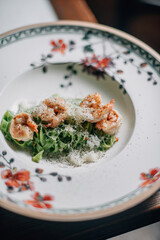 Risotto with shrimps and seaweed