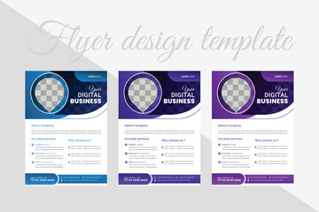 Obraz premium Standard or Extended business Creative professional a4 flyer, flyer template layout design, business flyer, Business brochure flyer design layout template, Organic Abstract shape element.