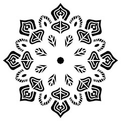 Mandala pattern stencil abstract floral ornament