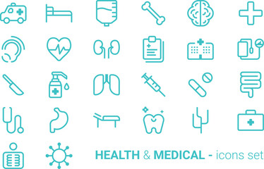 Medical and Health - Icon Set