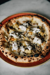 pizza with mushrooms