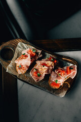 bruschetta with tomato and basil