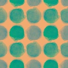 Fototapeta premium Watercolor paint circle seamless polka dots pattern for wrapping paper and kids clothes print and fabrics