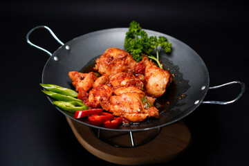 Stir Fried Chicken Kadhai Indian Afghan Special Dish    
