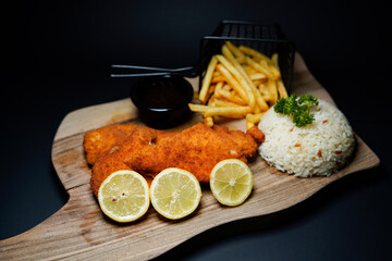 Chicken Fried isolated on plate