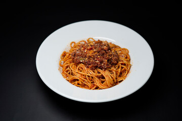 Spaghetti Bolognese on a plate