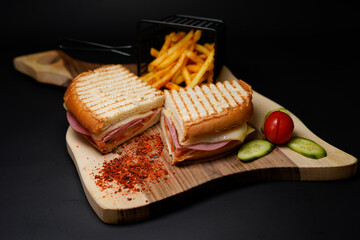 Toast with ham