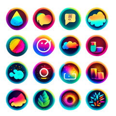 Set icons highlights for Instagram, color 