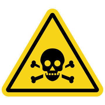 Poison warning sign and labels