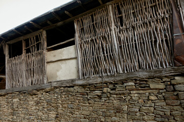 View of Kubachi, ancient mountain village, in Dagestan mountains.