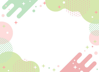 ポップな背景素材（フレーム　メンフィス　バナー　タイトル　見出し）	