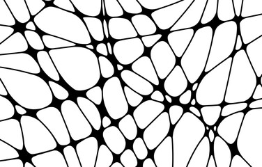 Black and white abstract with connected lines. Black web. Background with lines.