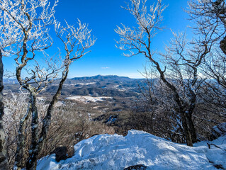 Scenic landscape at banner elk north carolina from beech mountain