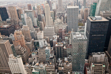 Fototapeta premium High angle view of Manhattan in New York City.
