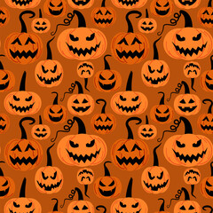 seamless pattern halloween pumpkin background