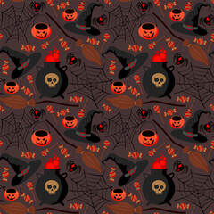 seamless pattern halloween background