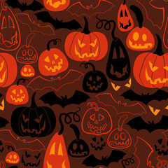 seamless pattern halloween background
