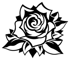 Rose SVG, Flower SVG, Rose Silhouette, Rose cut file 