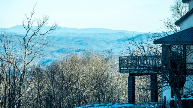 Winter And Snow Scenery Near Beech Mountain North Carolina