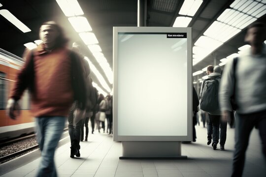 Billboard for advertisement in railway  Generative AI