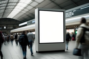 Billboard for advertisement in railway  Generative AI