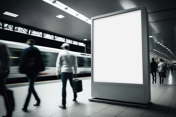 Billboard for advertisement in railway  Generative AI