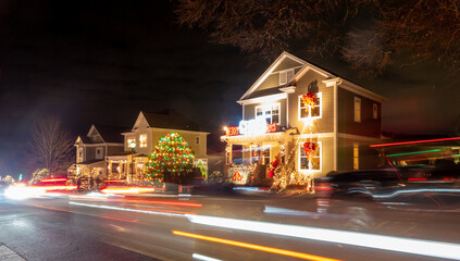 Outdoor christmas decorations at christmas town usa