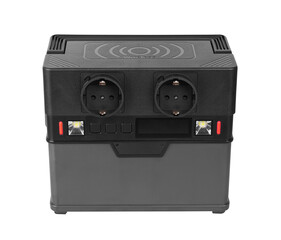 Obraz premium Battery power station on white