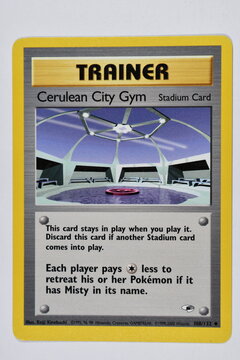 Pokemon Trading Card, Cerulean City Gym.