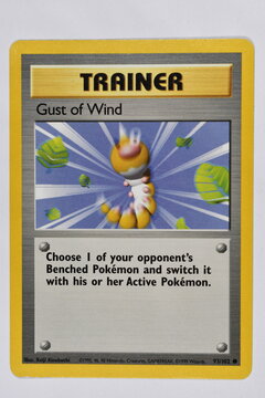 Pokemon Trading Card, Gust of Wind.