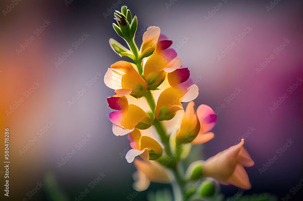 Aufkleber snapdragon flower macro view with copyspace generative ai