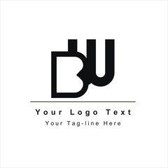 BW WB initial based Alphabet icon logo