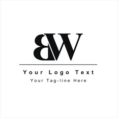 Fototapeta premium BW or WB letter logo. Unique attractive creative modern initial BW WB B W initial based letter icon logo