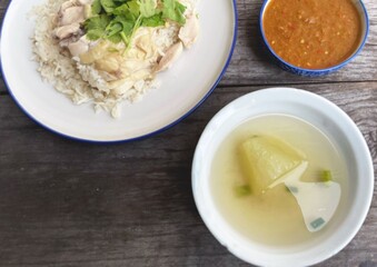 Rice steamed with chicken Chinese food