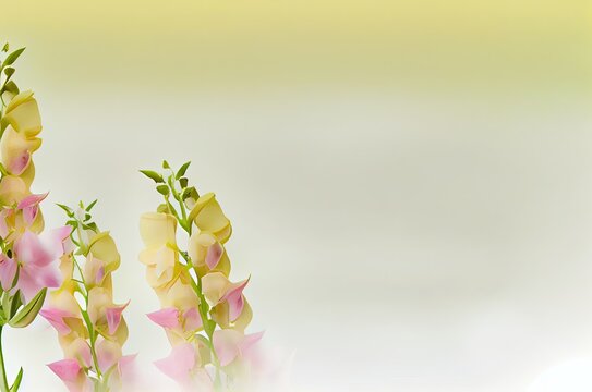 Snapdragon Flowers Background With Copy Space Generative AI