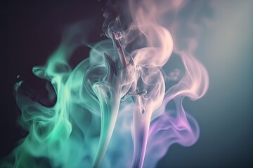 Abstract digital colorful rgb smoke. AI generative