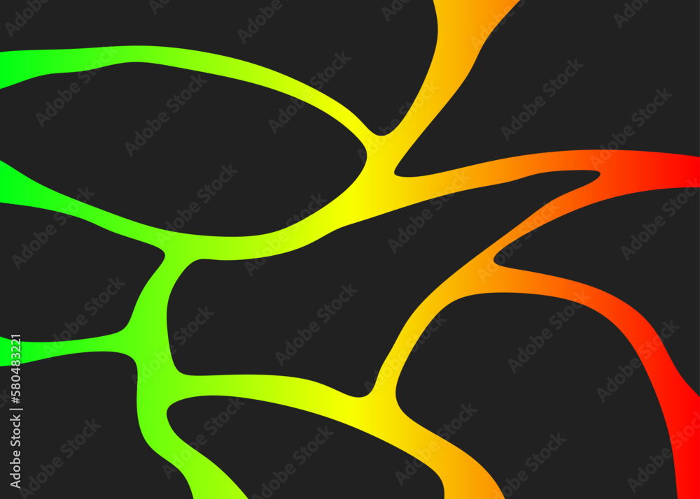 Poster abstract background with gradient color wavy line pattern