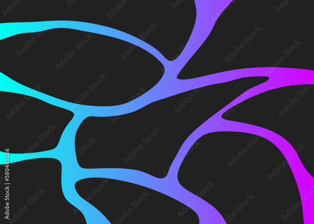 Poster abstract background with gradient color wavy line pattern