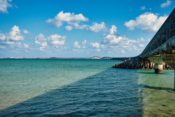 宮古島の海景と橋
