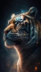 tiger in space generative ai