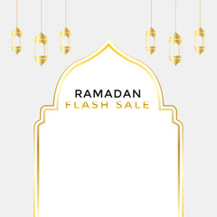 Ramadan sale banner template design background for promotion