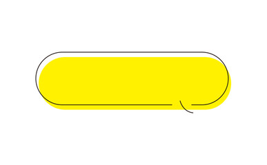 楕円形の吹き出し、見出しのフレームイラスト　黄色