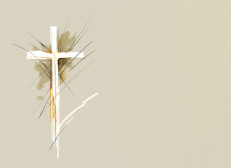 Spiritual illustration jesus cross christianity background art crucifix god
religion artwork religious gospel banner template biblical spirit light 
symbolic faith holy easter christmas generative ai