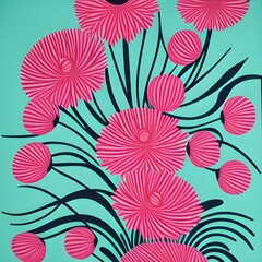 Flowers botanical illustration. 