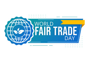 World Fair Trade Day Illustration with Scales Digitally, Climate Justice and Planet Economic in Flat Cartoon Hand Drawn for Landing Page Templates