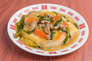中華風餡かけとうふ