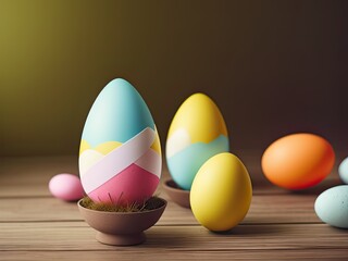 A Traditional Easter Egg Celebration. Generative AI